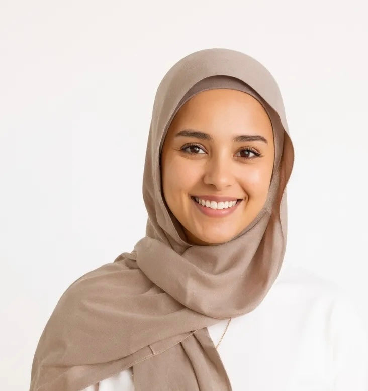 Matching Modal Hijab Set Sand