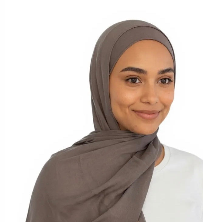 Matching Modal Hijab Set Gray