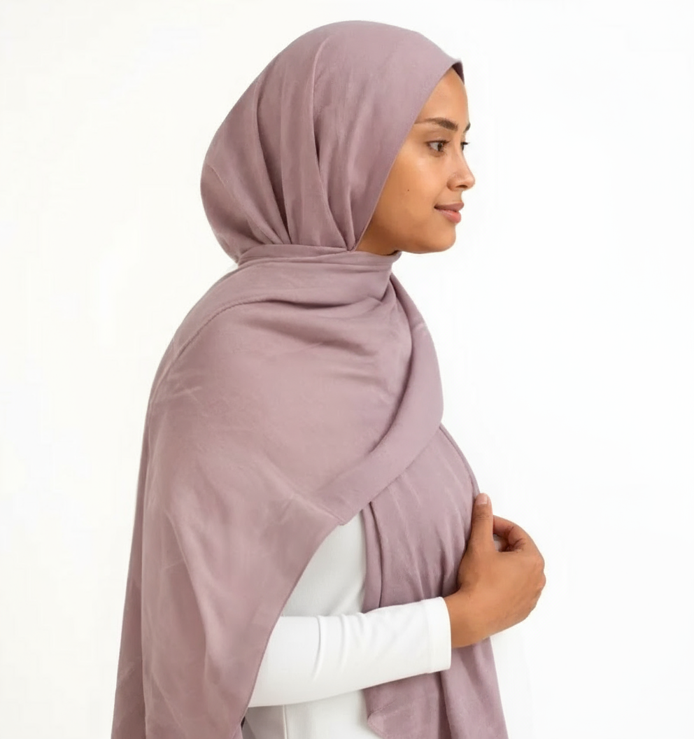 Matching Modal Hijab Set light pink