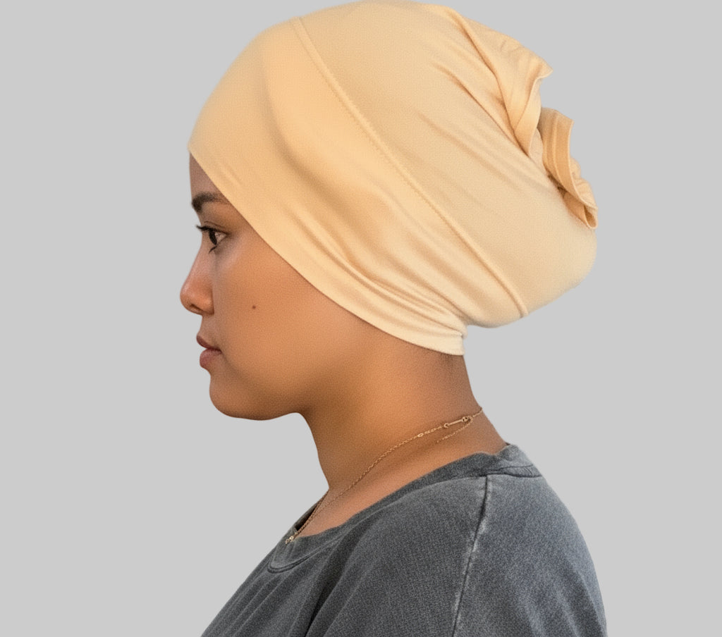 Matching Modal Hijab Set Warm Nude