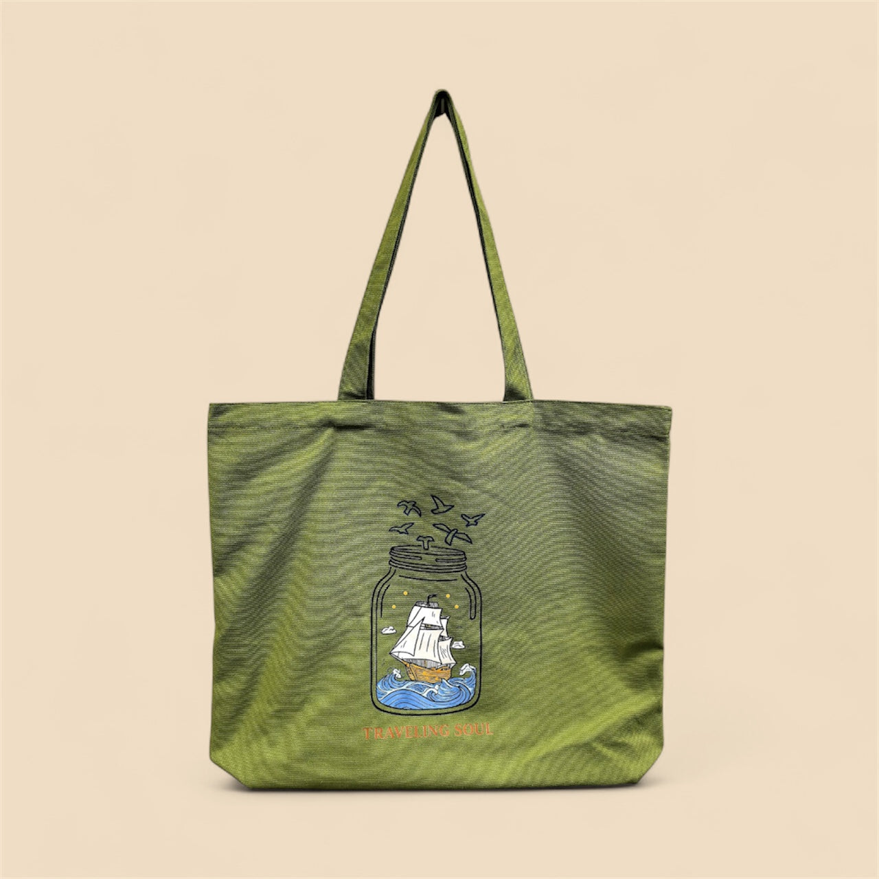 Green Cotton Tote bag
